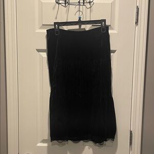 No Boundaries Black Midi Skirt
